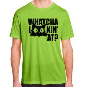 Watcha Lookin At Funny Cat Adult ChromaSoft Performance T-Shirt