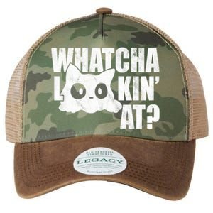 Watcha Lookin At Funny Cat Legacy Tie Dye Trucker Hat