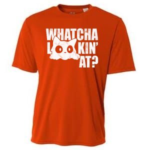 Watcha Lookin At Funny Cat Cooling Performance Crew T-Shirt