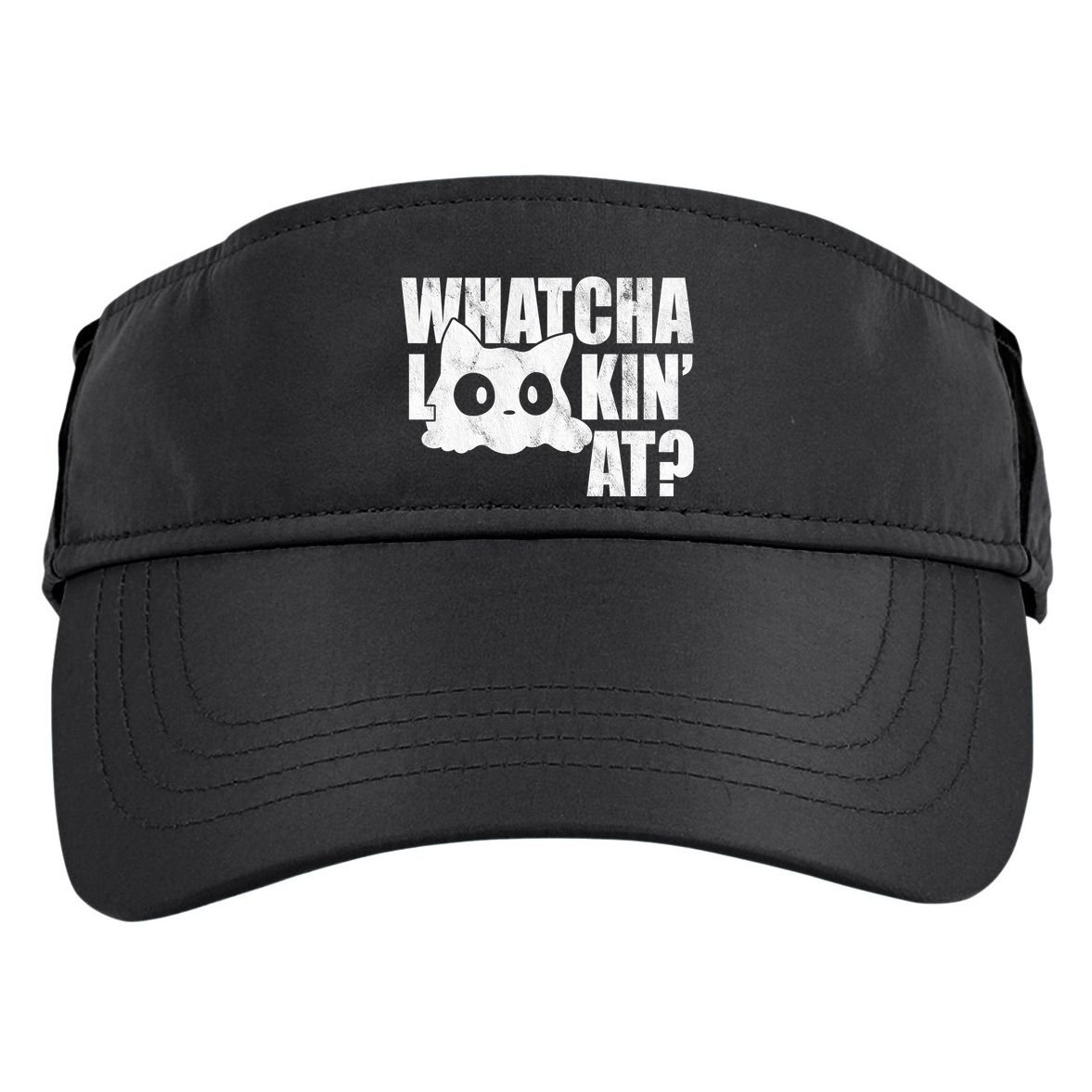 Watcha Lookin At Funny Cat Adult Drive Performance Visor
