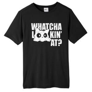 Watcha Lookin At Funny Cat Tall Fusion ChromaSoft Performance T-Shirt