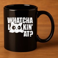 Watcha Lookin At Funny Cat 11oz C Handle Ceramic Mug