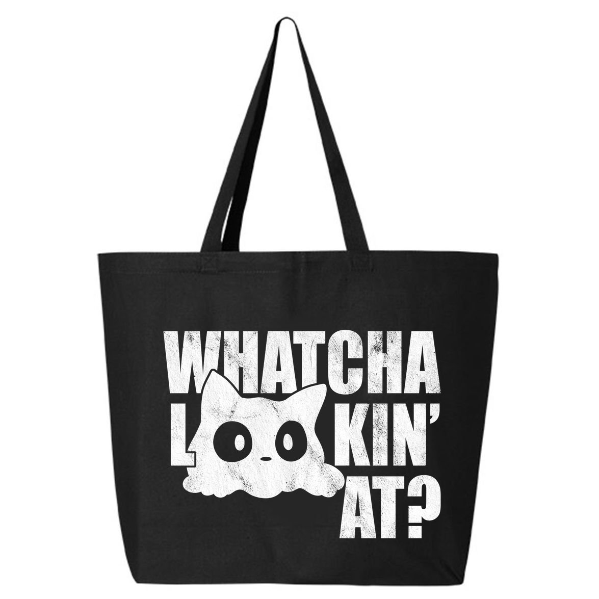 Watcha Lookin At Funny Cat 25L Jumbo Tote