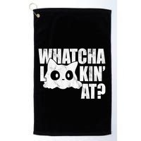 Watcha Lookin At Funny Cat Golf Towel