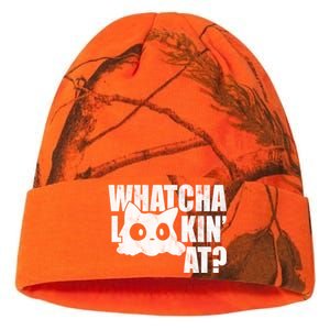 Watcha Lookin At Funny Cat Kati Licensed 12" Camo Beanie