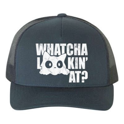 Watcha Lookin At Funny Cat Yupoong Adult 5-Panel Trucker Hat