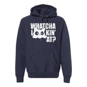 Watcha Lookin At Funny Cat Premium Hoodie