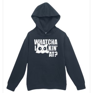 Watcha Lookin At Funny Cat Urban Pullover Hoodie