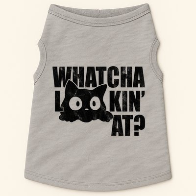 Watcha Lookin At Funny Cat Doggie Tank