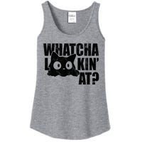 Watcha Lookin At Funny Cat Ladies Essential Tank