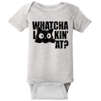 Watcha Lookin At Funny Cat Baby Bodysuit