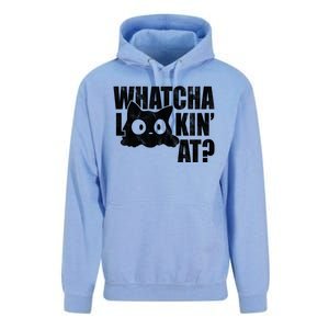 Watcha Lookin At Funny Cat Unisex Surf Hoodie