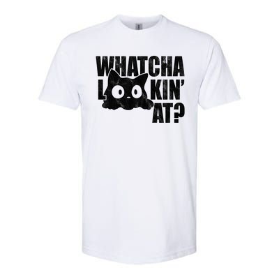 Watcha Lookin At Funny Cat Softstyle® CVC T-Shirt