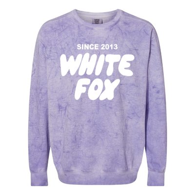 With Love Always White Fox Since 2013 Gift Colorblast Crewneck Sweatshirt