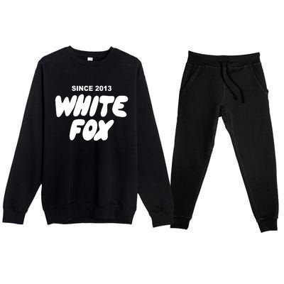 With Love Always White Fox Since 2013 Gift Premium Crewneck Sweatsuit Set