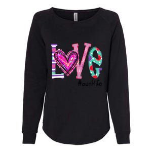 Wo Love Aunt Life Of Hearts Valentines Day Meaningful Gift Womens California Wash Sweatshirt