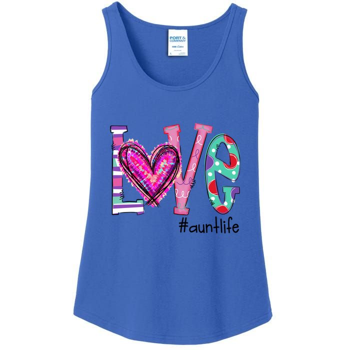 Wo Love Aunt Life Of Hearts Valentines Day Meaningful Gift Ladies Essential Tank