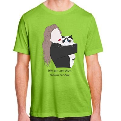 With Love And Hope Childless Cat Lady Adult ChromaSoft Performance T-Shirt