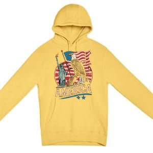 Who Love America Usa Me And You And All World I Want See Gift Premium Pullover Hoodie