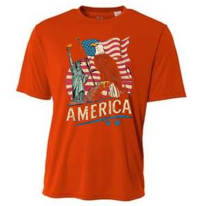 Who Love America Usa Me And You And All World I Want See Gift Cooling Performance Crew T-Shirt