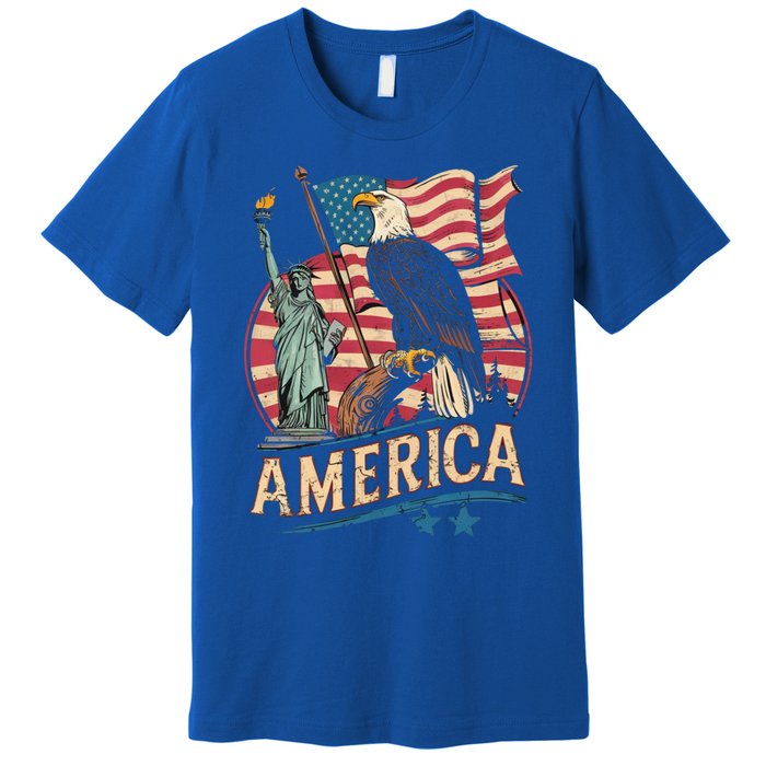 Who Love America Usa Me And You And All World I Want See Gift Premium T-Shirt