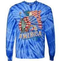 Who Love America Usa Me And You And All World I Want See Gift Tie-Dye Long Sleeve Shirt