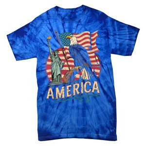 Who Love America Usa Me And You And All World I Want See Gift Tie-Dye T-Shirt