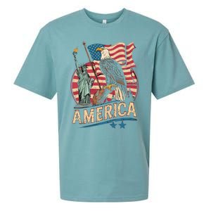 Who Love America Usa Me And You And All World I Want See Gift Sueded Cloud Jersey T-Shirt