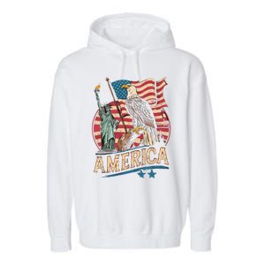 Who Love America Usa Me And You And All World I Want See Gift Garment-Dyed Fleece Hoodie