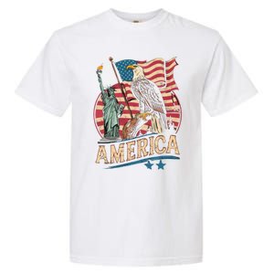 Who Love America Usa Me And You And All World I Want See Gift Garment-Dyed Heavyweight T-Shirt