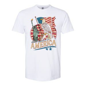 Who Love America Usa Me And You And All World I Want See Gift Softstyle CVC T-Shirt