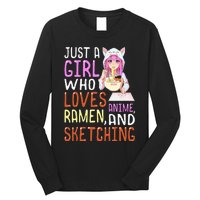 Who Loves Anime Ra and Sketching Kawaii Long Sleeve Shirt