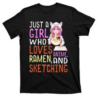 Who Loves Anime Ra and Sketching Kawaii T-Shirt