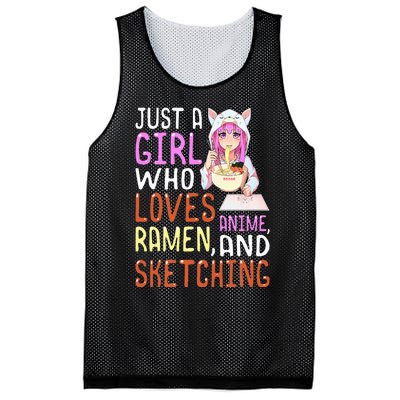 Who Loves Anime Ra and Sketching Kawaii Mesh Reversible Basketball Jersey Tank