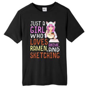 Who Loves Anime Ramen And Sketching Kawaii Teen Tall Fusion ChromaSoft Performance T-Shirt