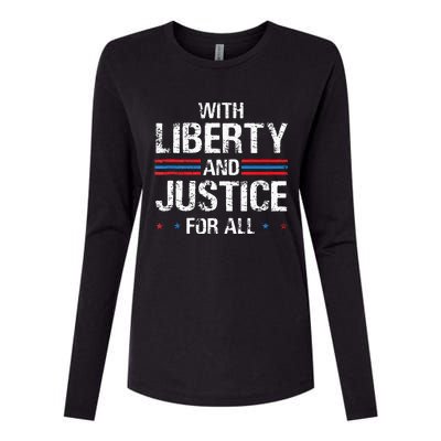 With Liberty And Justice For All Indivisible Equality Womens Cotton Relaxed Long Sleeve T-Shirt