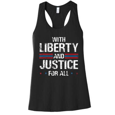 With Liberty And Justice For All Indivisible Equality Women's Racerback Tank