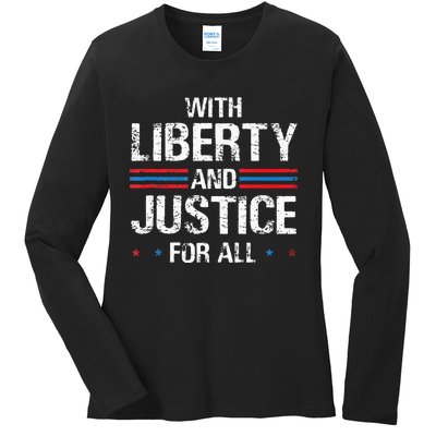 With Liberty And Justice For All Indivisible Equality Ladies Long Sleeve Shirt