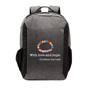 With Love And Hope Childless Cat Lady Vector Backpack