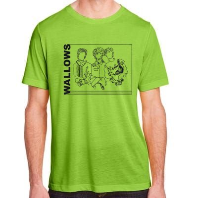 Wallow Line Art Minimalist Retro Band Music Adult ChromaSoft Performance T-Shirt