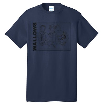 Wallow Line Art Minimalist Retro Band Music Tall T-Shirt