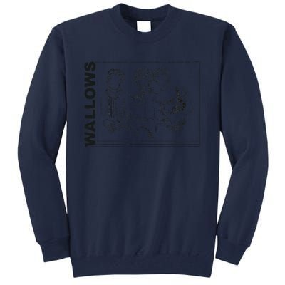 Wallow Line Art Minimalist Retro Band Music Tall Sweatshirt