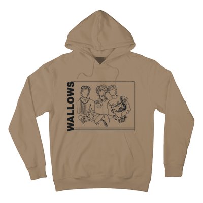 Wallow Line Art Minimalist Retro Band Music Hoodie