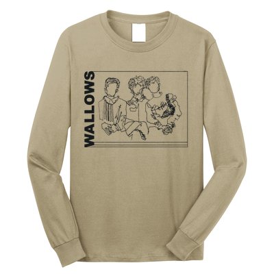 Wallow Line Art Minimalist Retro Band Music Long Sleeve Shirt