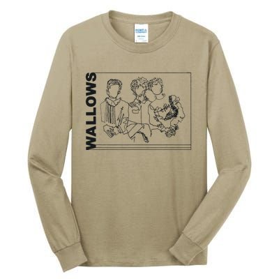 Wallow Line Art Minimalist Retro Band Music Tall Long Sleeve T-Shirt