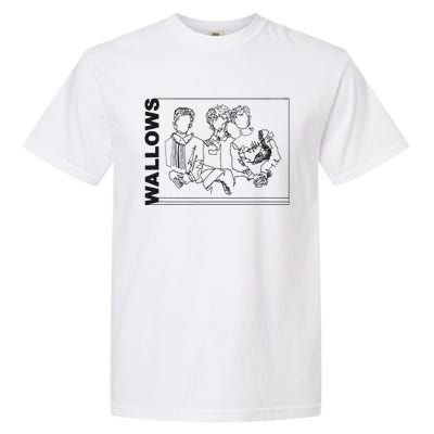 Wallow Line Art Minimalist Retro Band Music Garment-Dyed Heavyweight T-Shirt