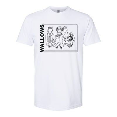 Wallow Line Art Minimalist Retro Band Music Softstyle CVC T-Shirt