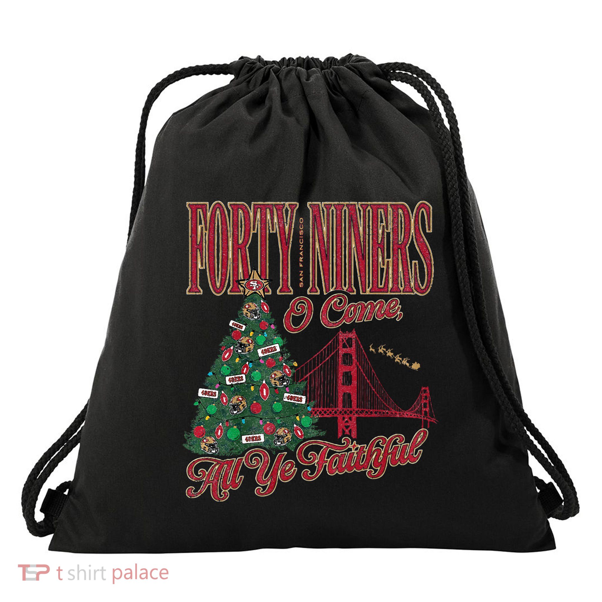 With Love Always White Est.13 Drawstring Bag