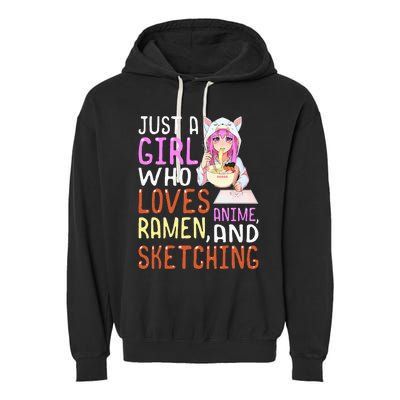  Who Loves Anime Ra and Sketching Kawaii  Garment-Dyed Fleece Hoodie