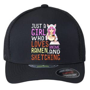  Who Loves Anime Ra and Sketching Kawaii  Flexfit Unipanel Trucker Cap